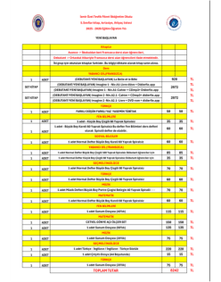 İNGİLİZCE KİTAP HARİÇ  5.SINIF YENİ KAYIT  KİTAP KIRTASİYE TÜM İHTİYAÇ LİSTESİ.  