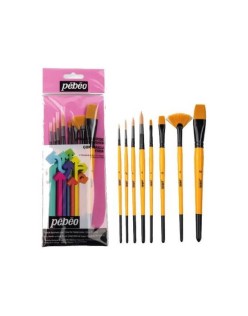 PEBEO SET-4	8'Lİ FIRÇA SETİ - YELPAZE NO: 6 - KESİK UÇ NO: 2, 10, 18 - SULUBOYA NO: 0, 4, 8 - ÇİZGİ FIRÇASI NO: 10/0