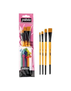 PEBEO SET-10	4'LÜ FIRÇA SETİ - DÜZ KESİK NO: 1/4, 3/8, 1/2, 5/8 