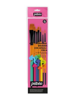 PEBEO SET-15	7'Lİ ÇOK AMAÇLI FIRÇA SETİ - 1 ADET ÇİZGİ FIRÇASI NO:8, 2 ADET YUVARLAK FIRÇA NO: 2 VE 4, 1 ADET YAN KESİK NO:2, FLAT FIRÇA NO:6 VE 3/4, 1 ADET ANGLED FIRÇA NO:1/4